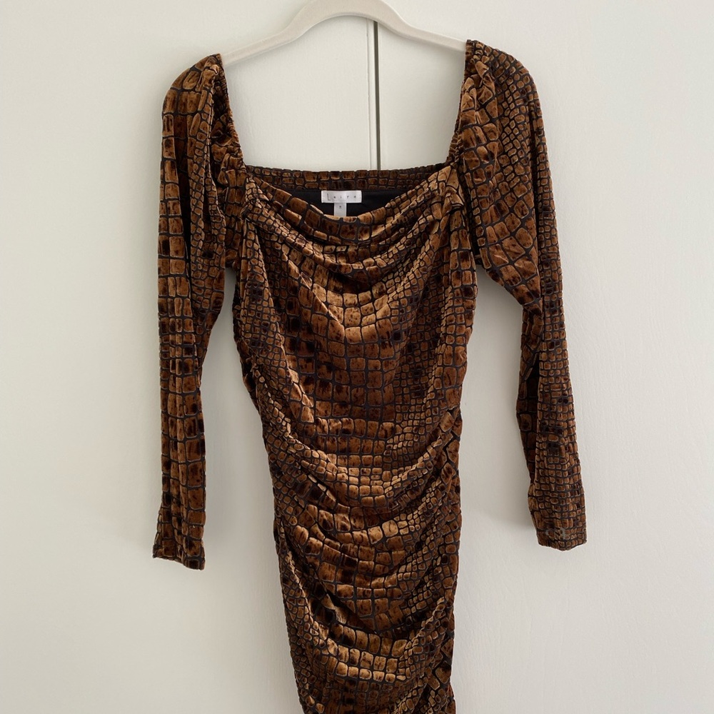 Velvet off shoulder dress